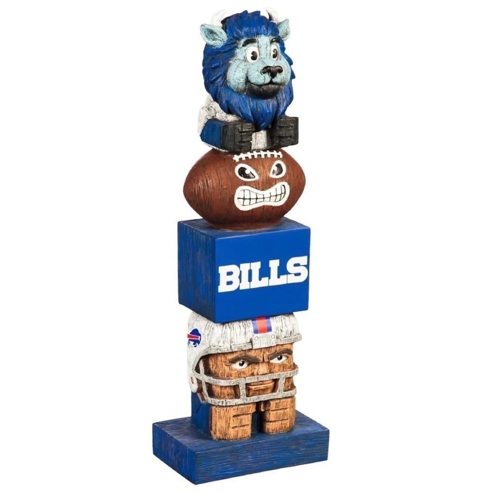 Evergreen Buffalo Bills Tiki Totem Statue Mancave Garden Fan Decor 16 Inch